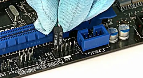 Where on a motherboard can you find the front panel connectors? 